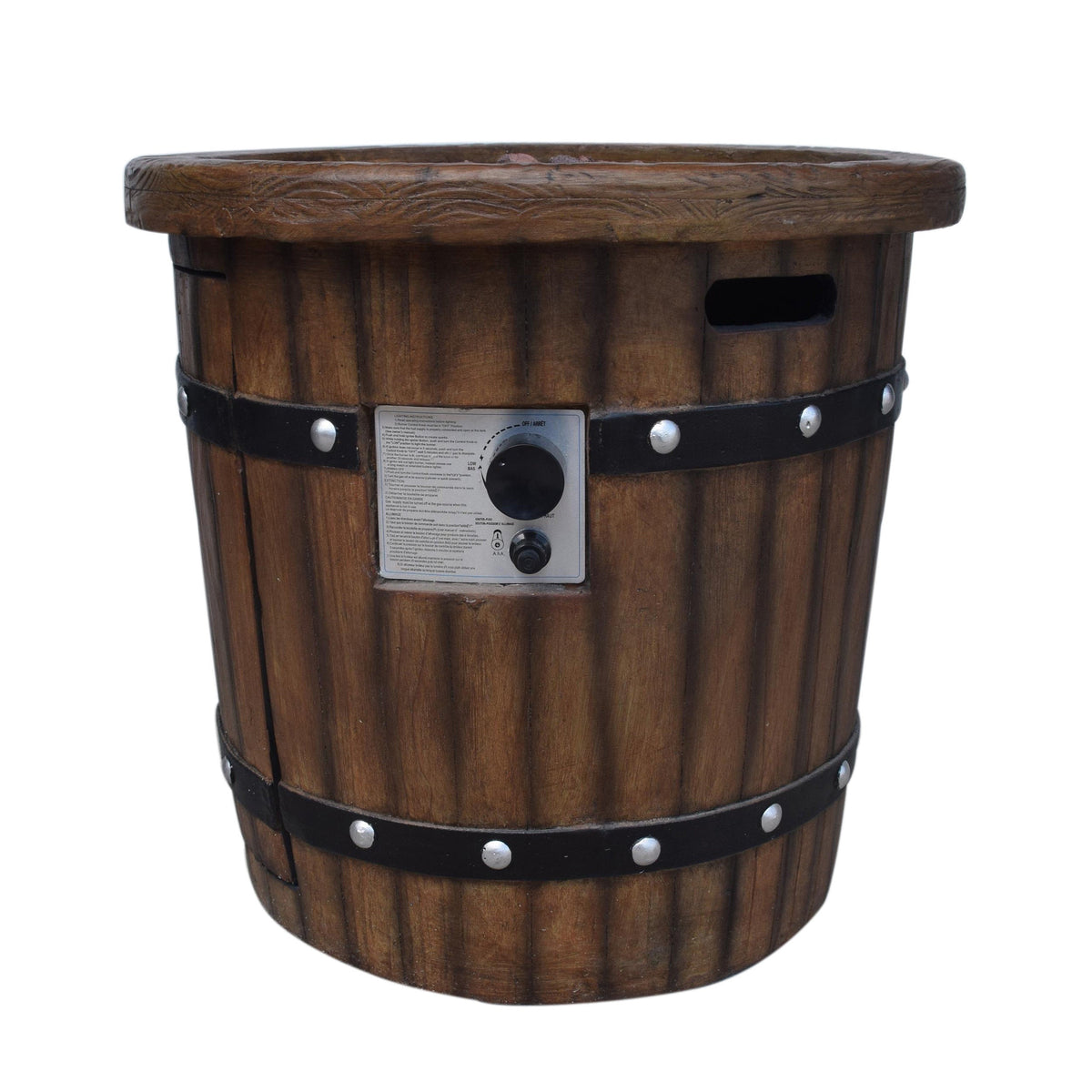 25-Inch Round 40K BTU Liquid Propance Concrete Fire Pit (SAK88764)