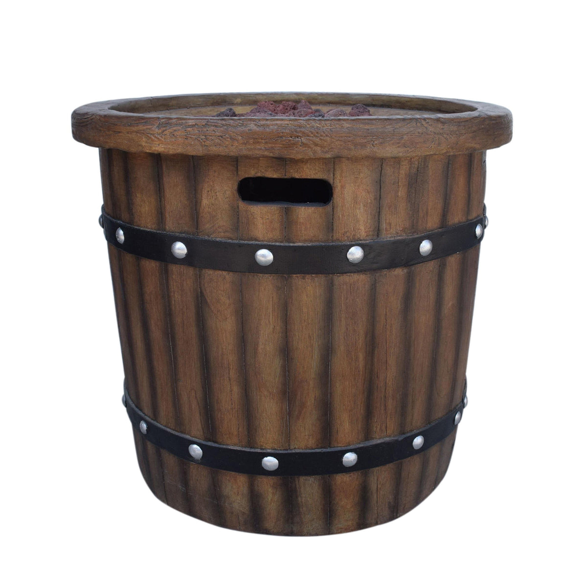 25-Inch Round 40K BTU Liquid Propance Concrete Fire Pit (SAK88764)