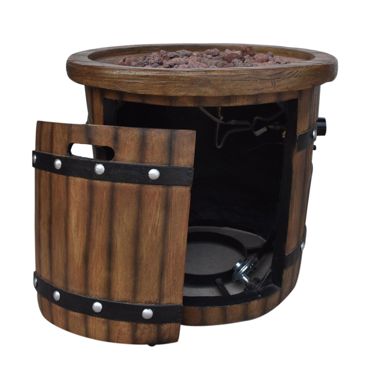 25-Inch Round 40K BTU Liquid Propance Concrete Fire Pit (SAK88764)