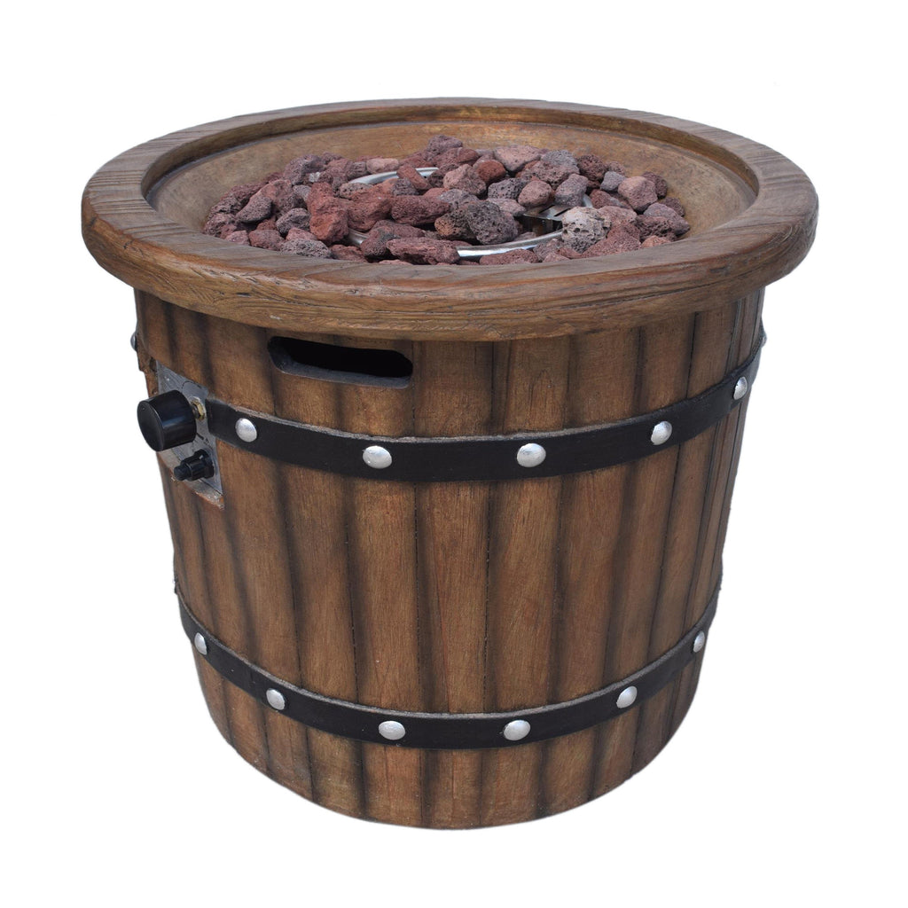 25-Inch Round 40K BTU Liquid Propance Concrete Fire Pit (SAK88764)