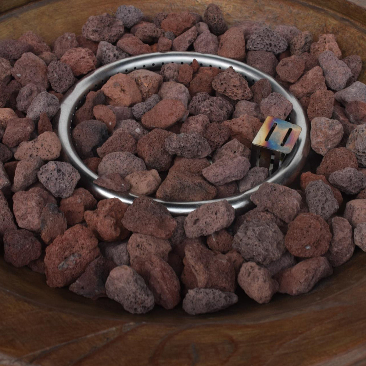 25-Inch Round 40K BTU Liquid Propance Concrete Fire Pit (SAK88764)