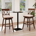 Counter Height Swivel Bar Stools with Upholstered Seat - Set of 2
