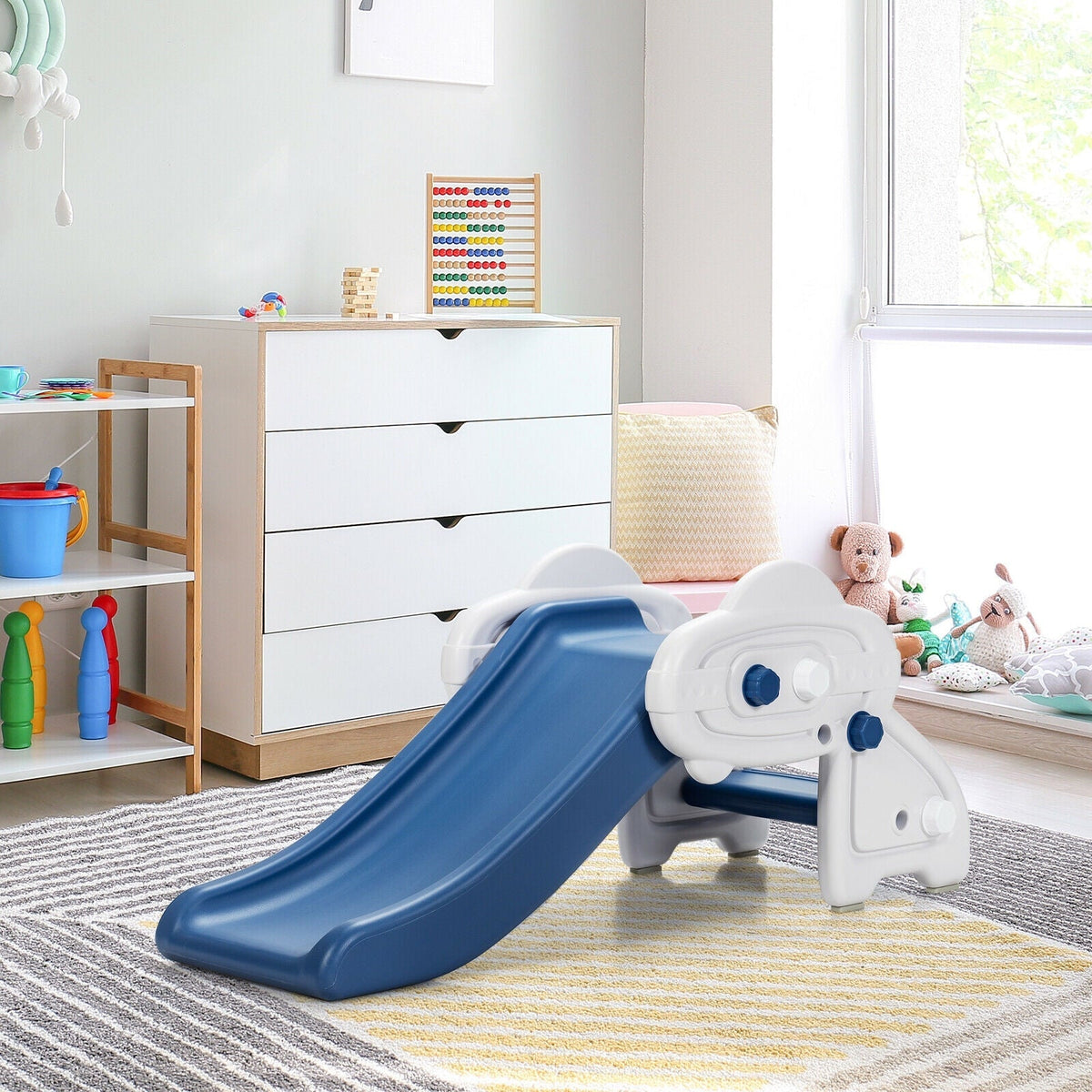 Freestanding Baby Mini Play Climber Slide Set with HDPE anf Anti-Slip Foot Pads