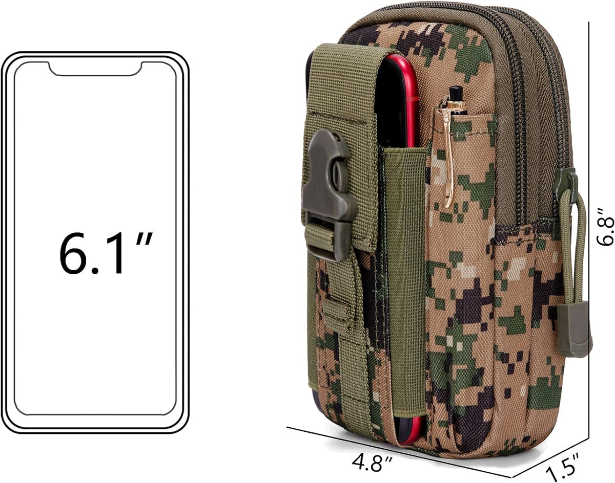JupiterGear Tactical MOLLE Military Pouch Waist Bag for Hiking, Running and Outdoor Activities