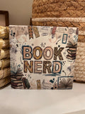 Book Nerd Ceramic Coaster