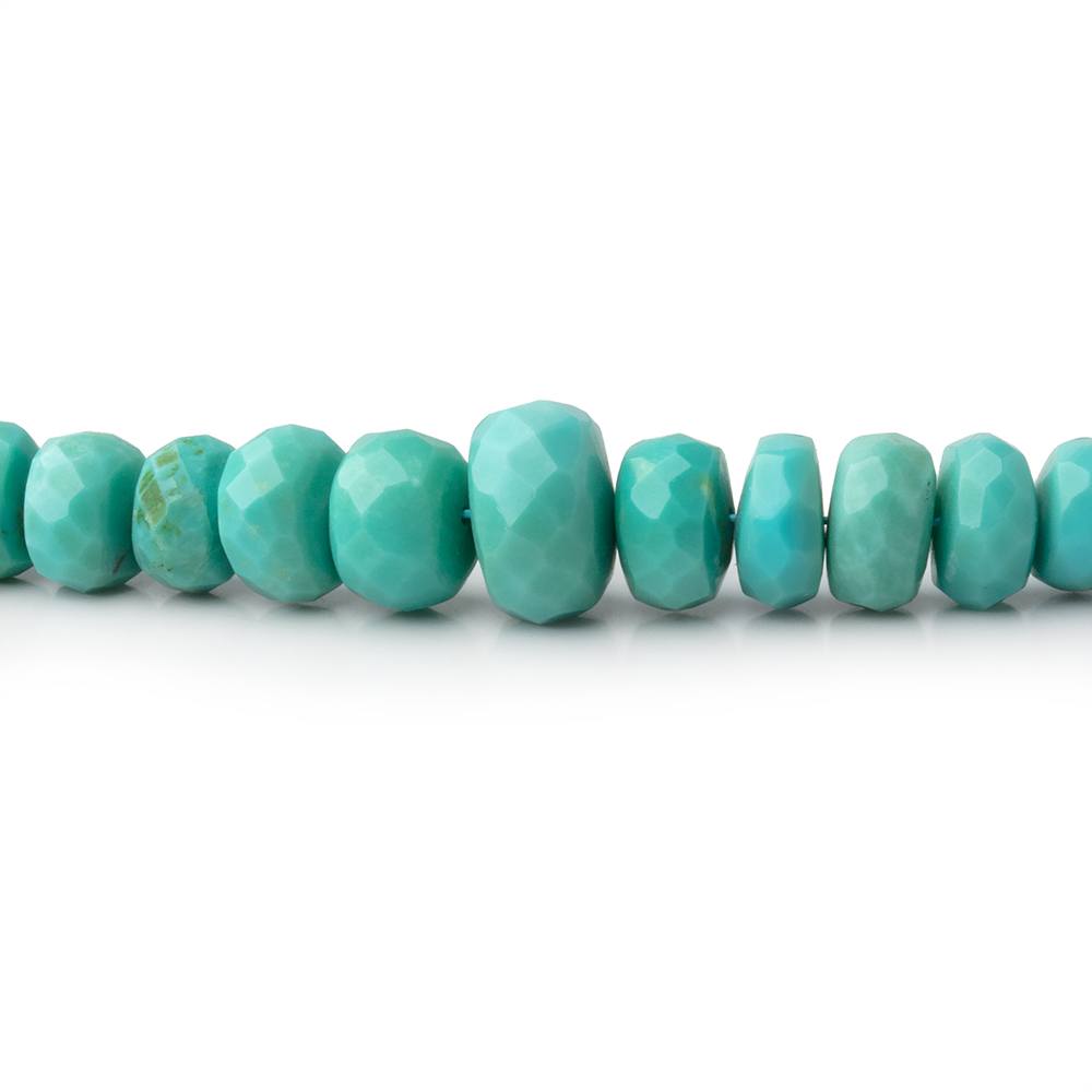 3.5-8mm Turquoise Faceted Rondelle Beads 16 inch 145 pieces A