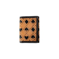 3D Checkered Card Suits - Men's Tri-Fold Wallet