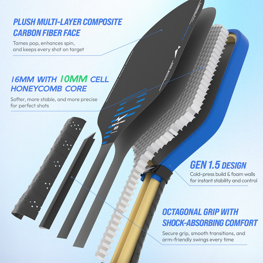 Rhythm Pickleball Paddle - Hybrid