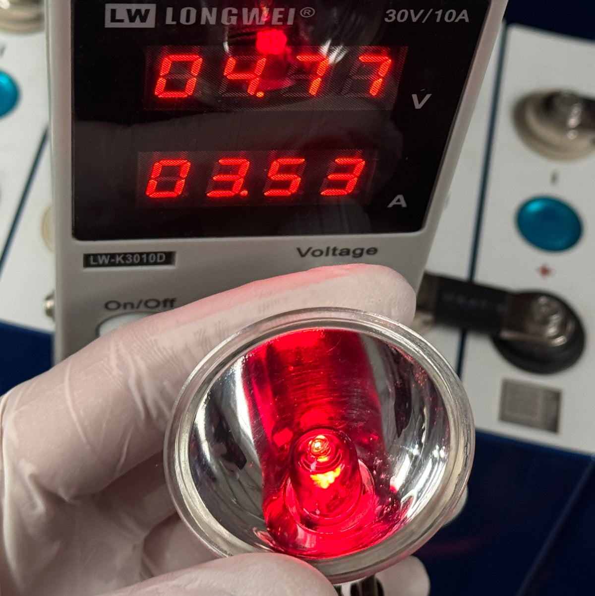 12V - 24V Miniature Infrared / Red Light MR16 Halogen IR Heating Lamp