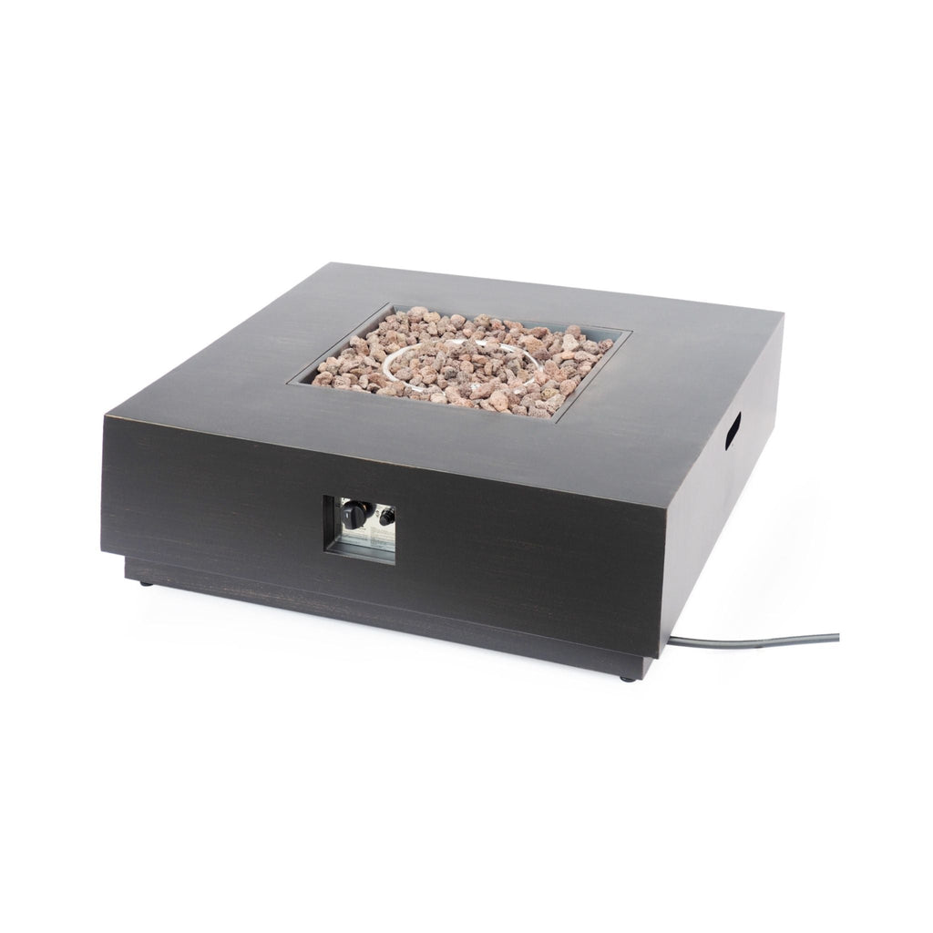 40-Inch 50K BTU Modern Outdoor Square Iron Backyard Patio Fire Pit (SAK31635)