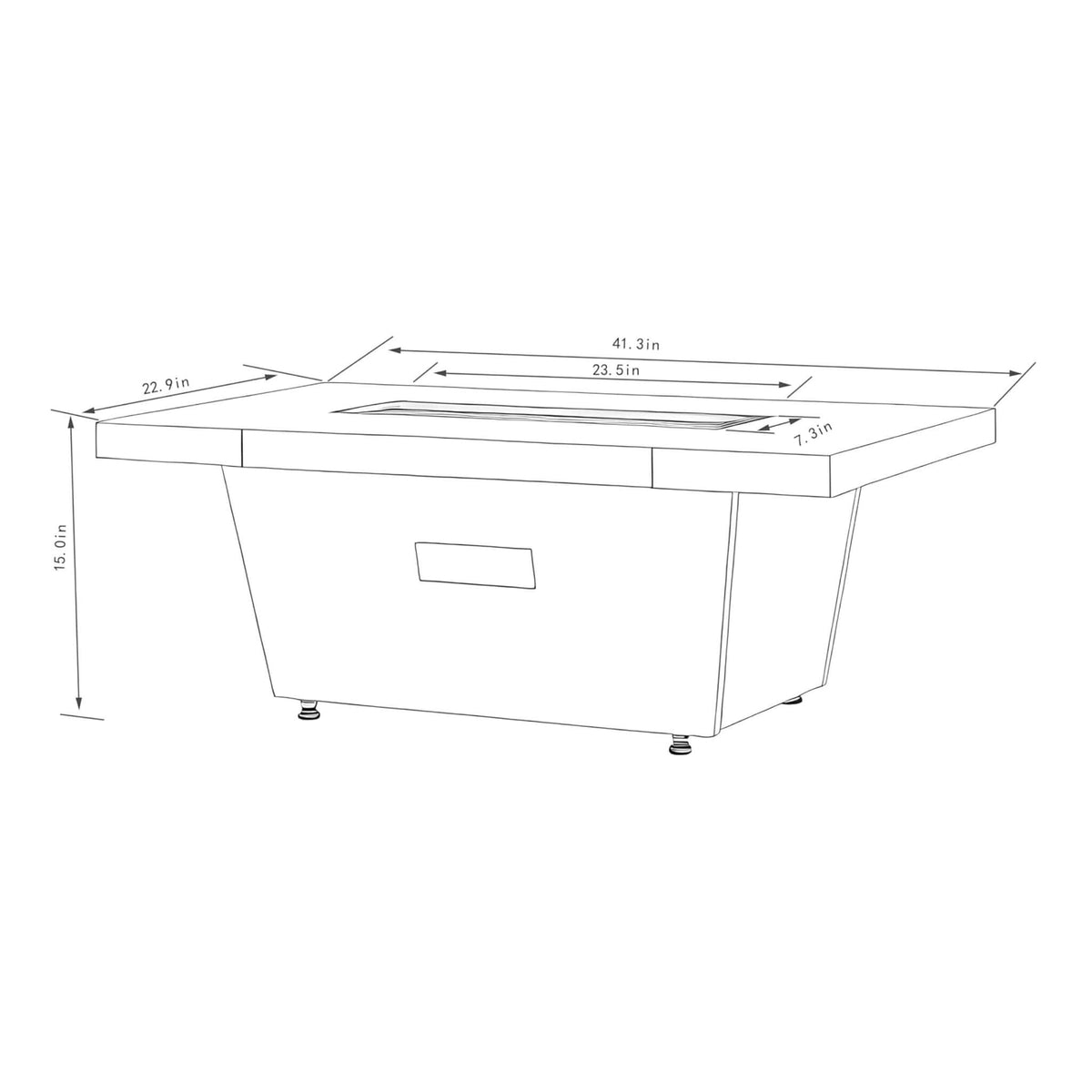 42-Inch Luxury Propane Gas Fire Pit Table With Fireglass (SAK97251)