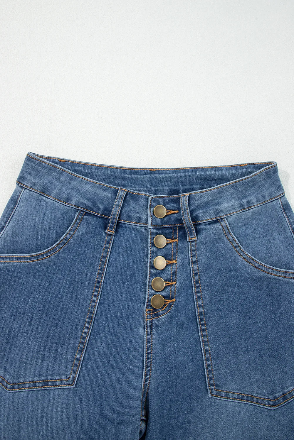 Ashleigh Blue Multi-Button High Waist Wide Leg Jeans