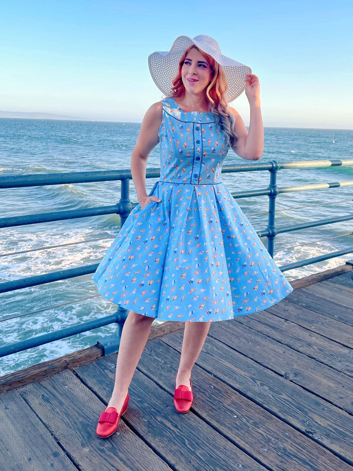 Elizabeth Dress in Windsurfer - XS only, 1 left!
