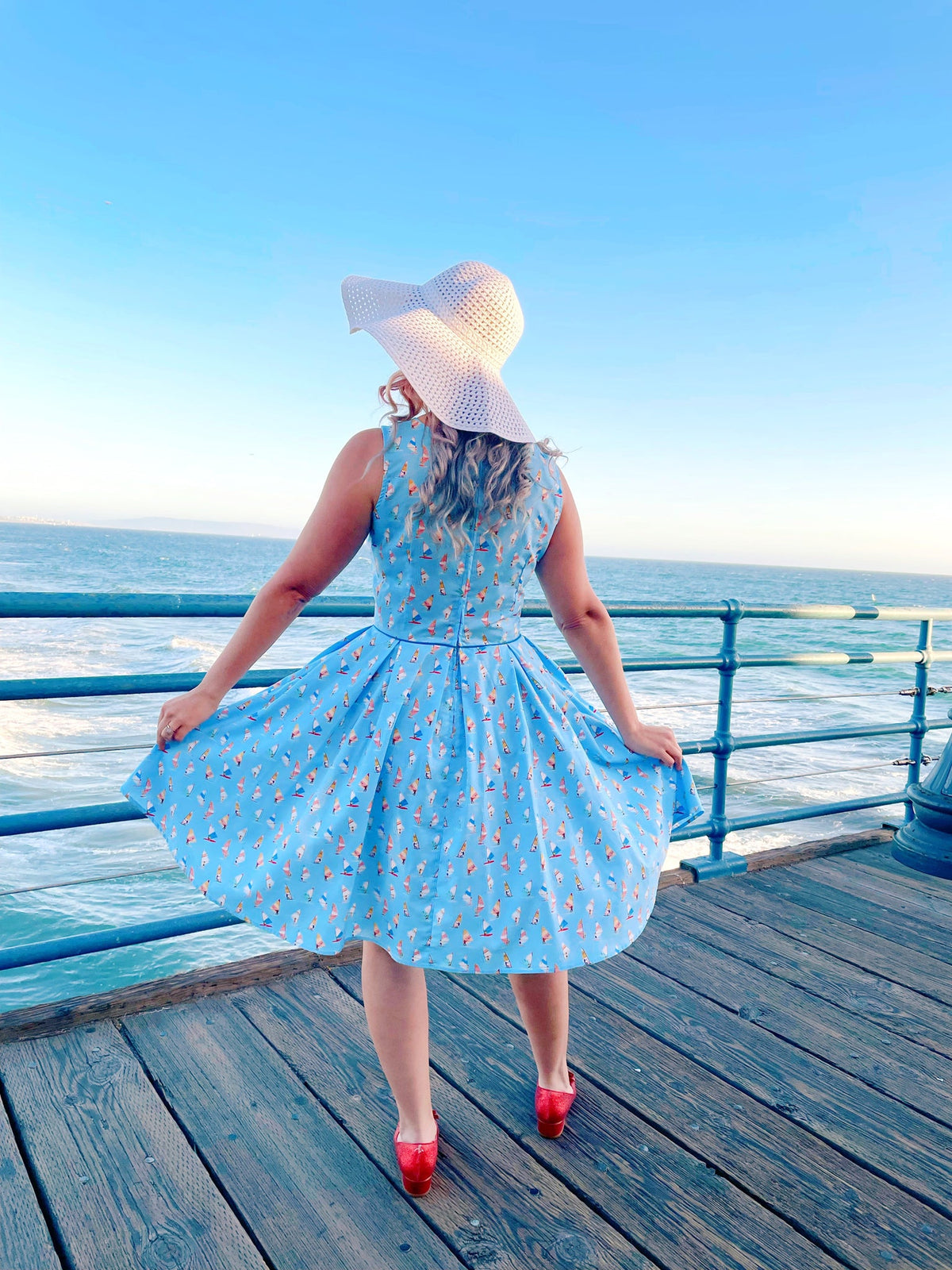 Elizabeth Dress in Windsurfer - XS only, 1 left!