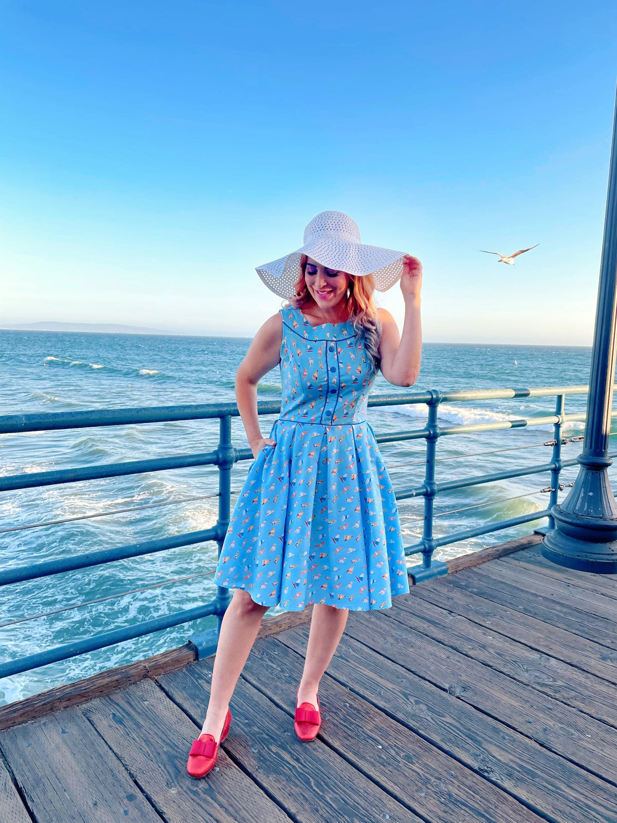 Elizabeth Dress in Windsurfer - XS only, 1 left!