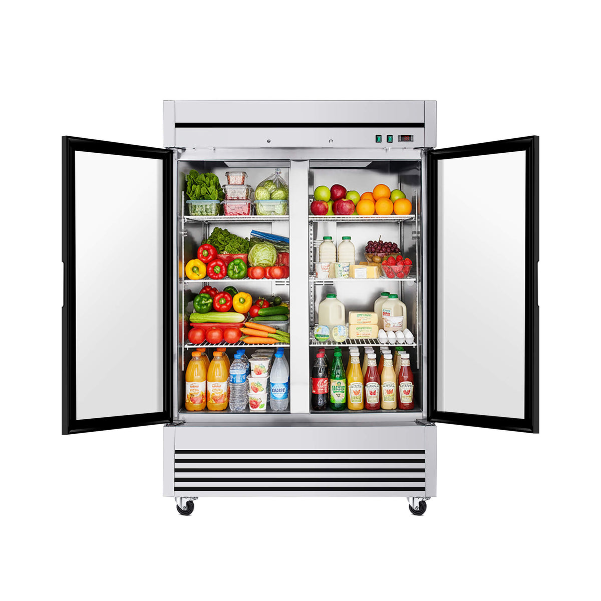 49-Inch Upright Commercial Reach-In Display Refrigerator (SAK16785)