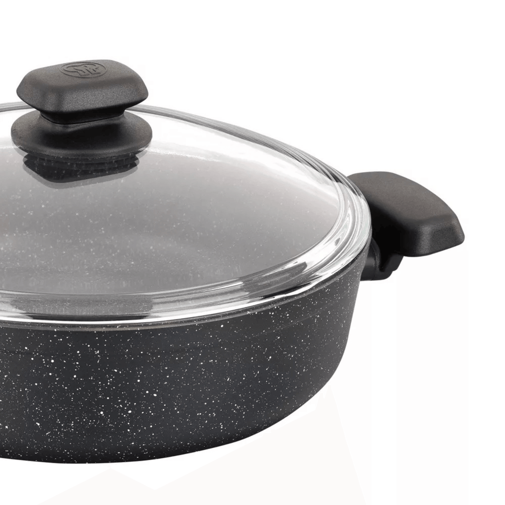 Korkmaz Ornella Aluminum 3.5L Non-Stick Low Casserole Dish with Lid