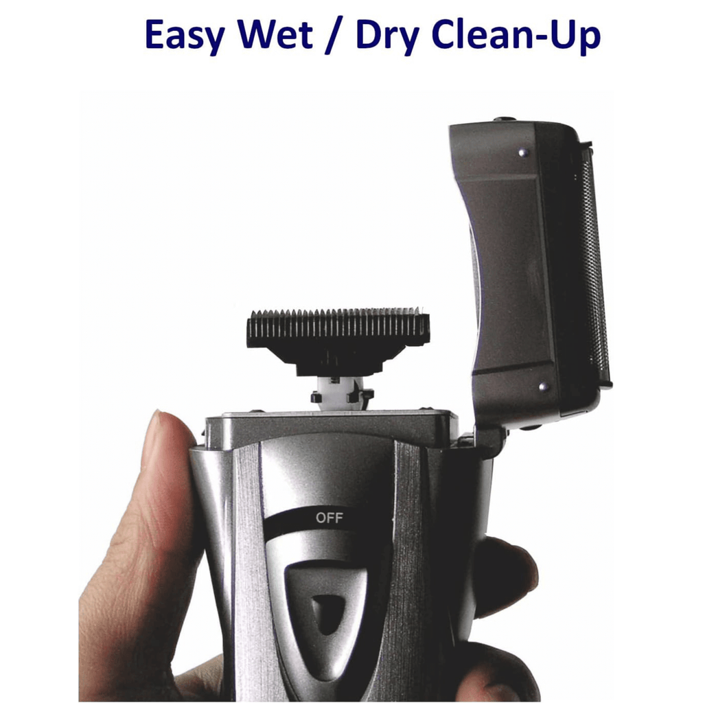 Optimus Cordless Rechargeable LED Shaver with Pop-Up Trimmer