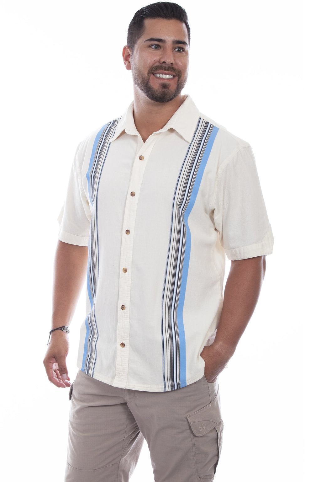 Scully Daytona Double Stripe (5233) - Men's Casual Shirt