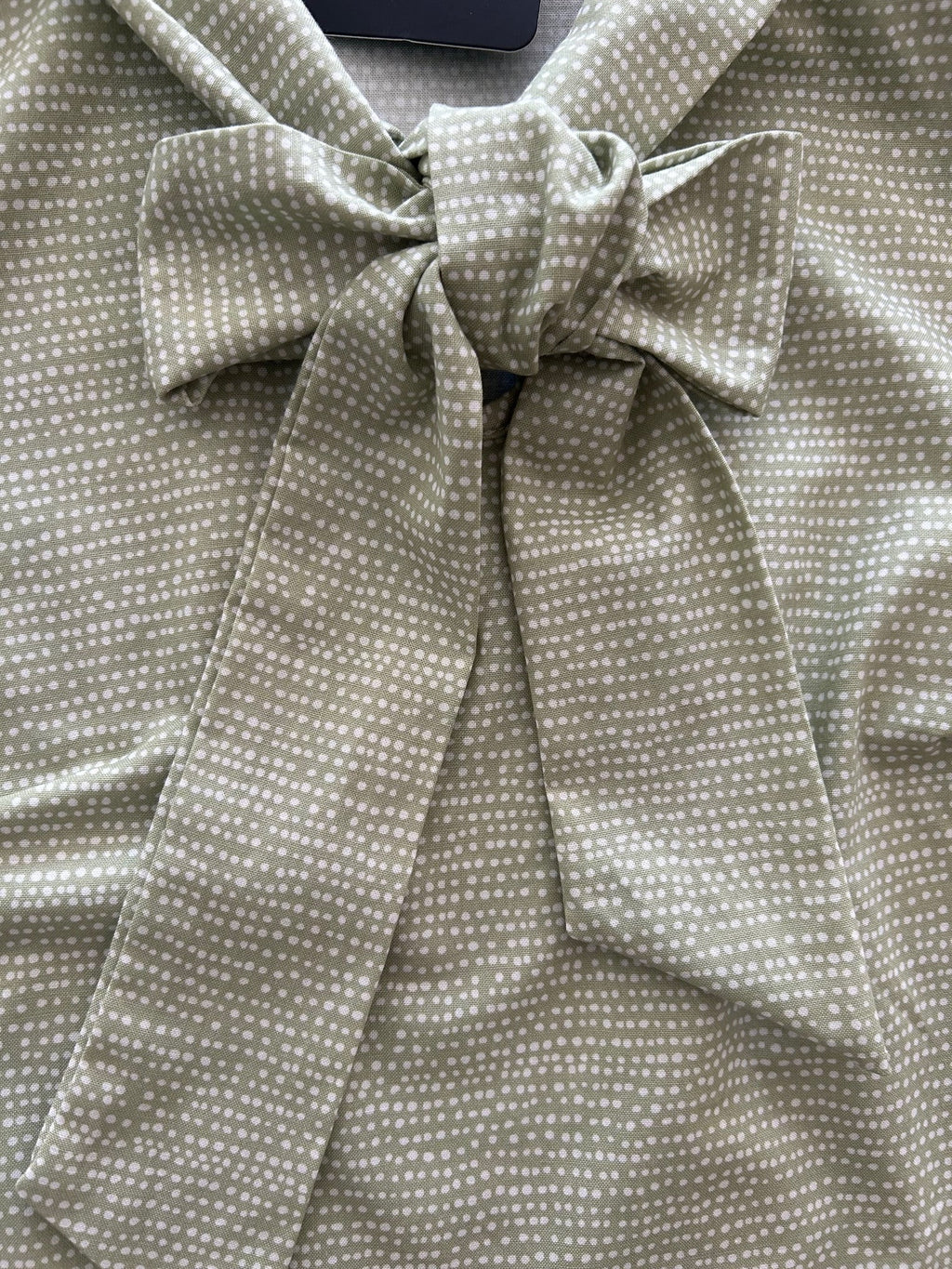 Sage Dot Bow Top