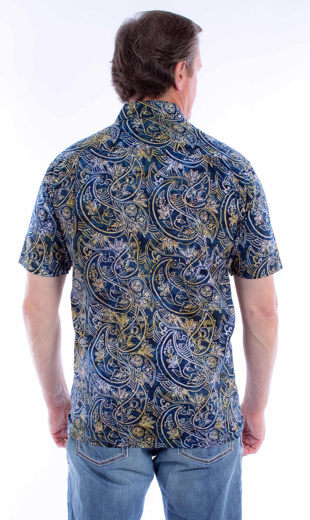 Scully Navy Batik (5377) - Men's Casual Shirt