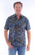 Scully Navy Batik (5377) - Men's Casual Shirt