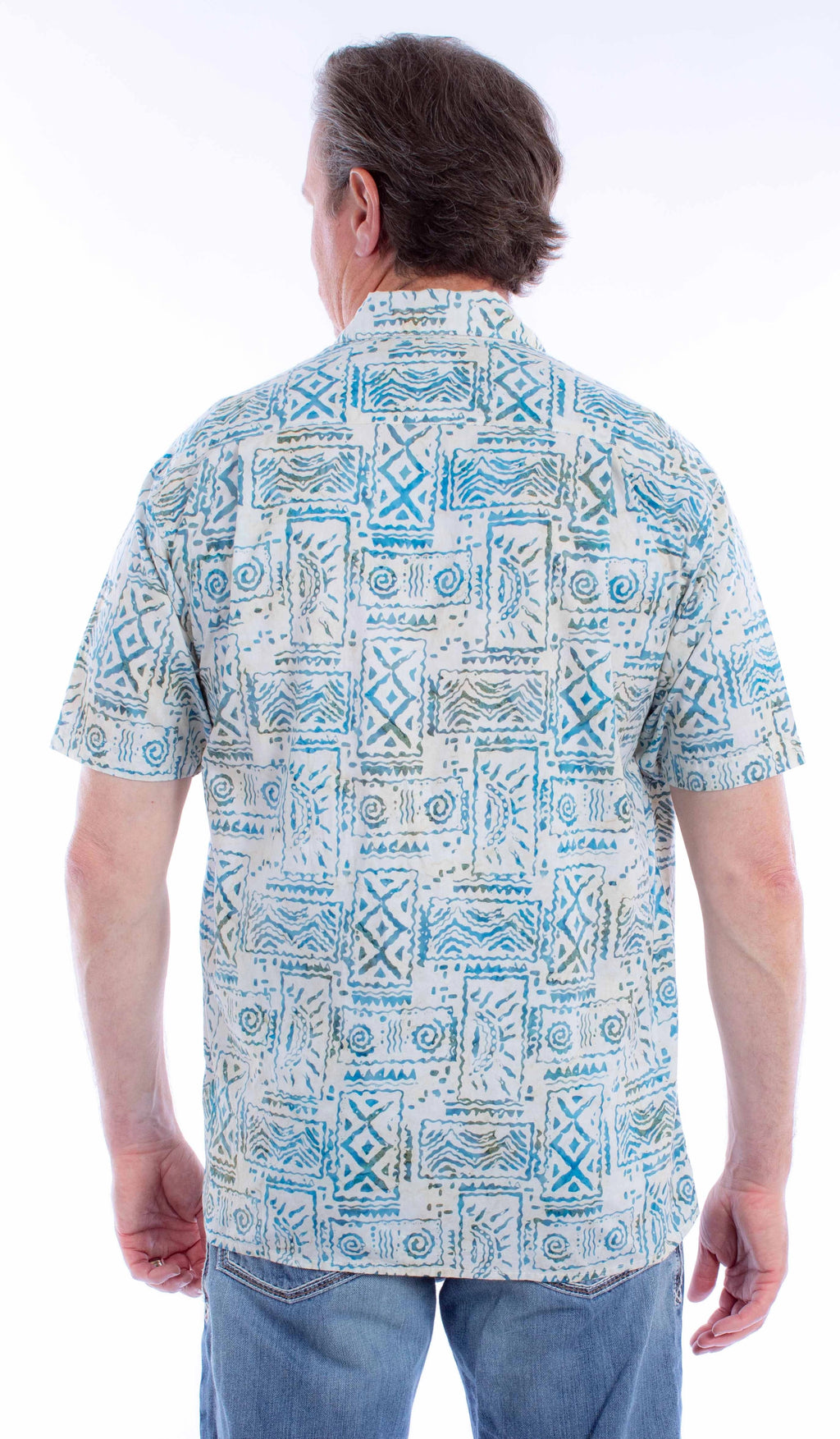 Scully White Batik (5378) - Men's Casual Shirt