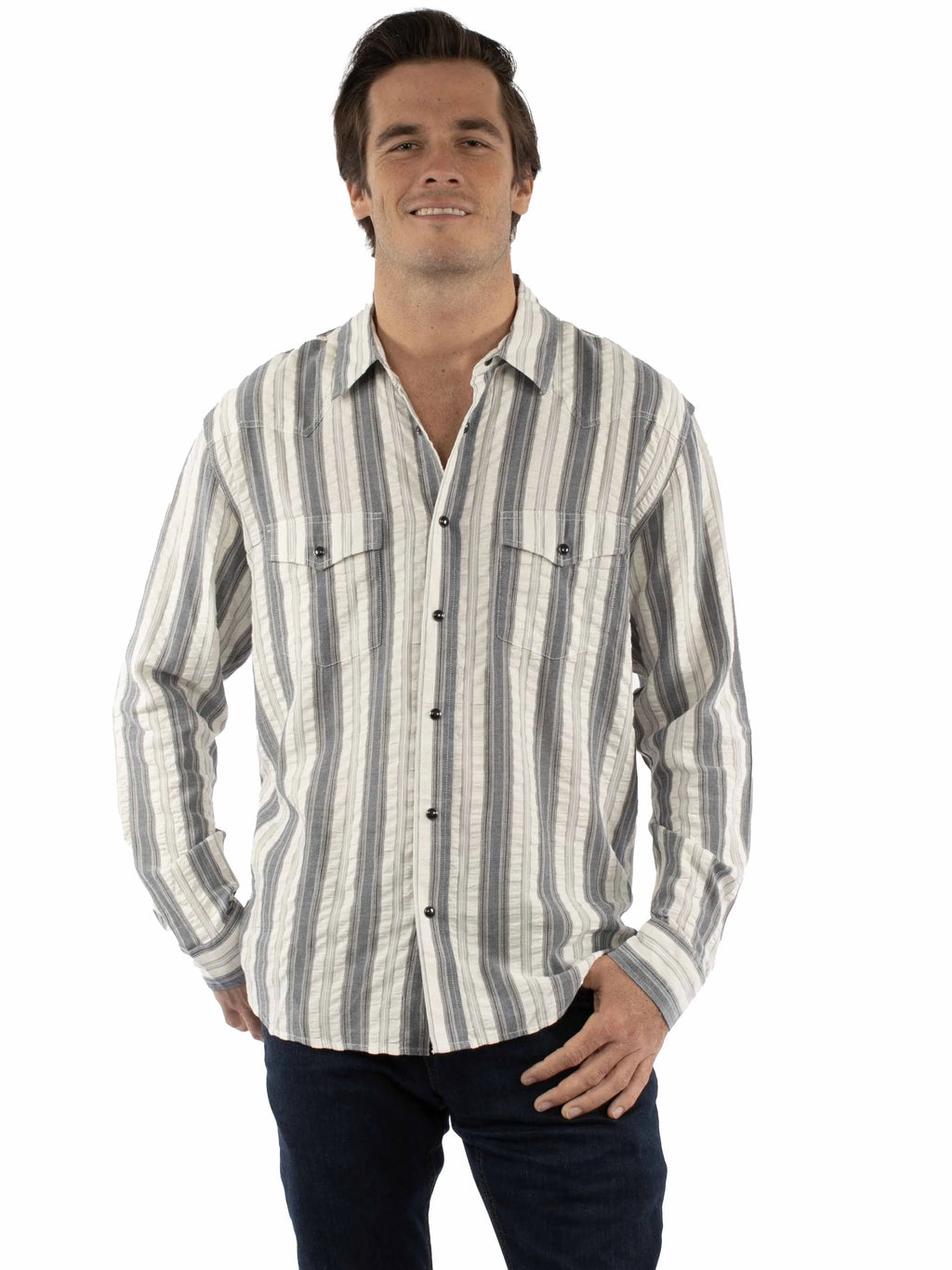Scully Seersucker (5406) - Men's Western Shirt