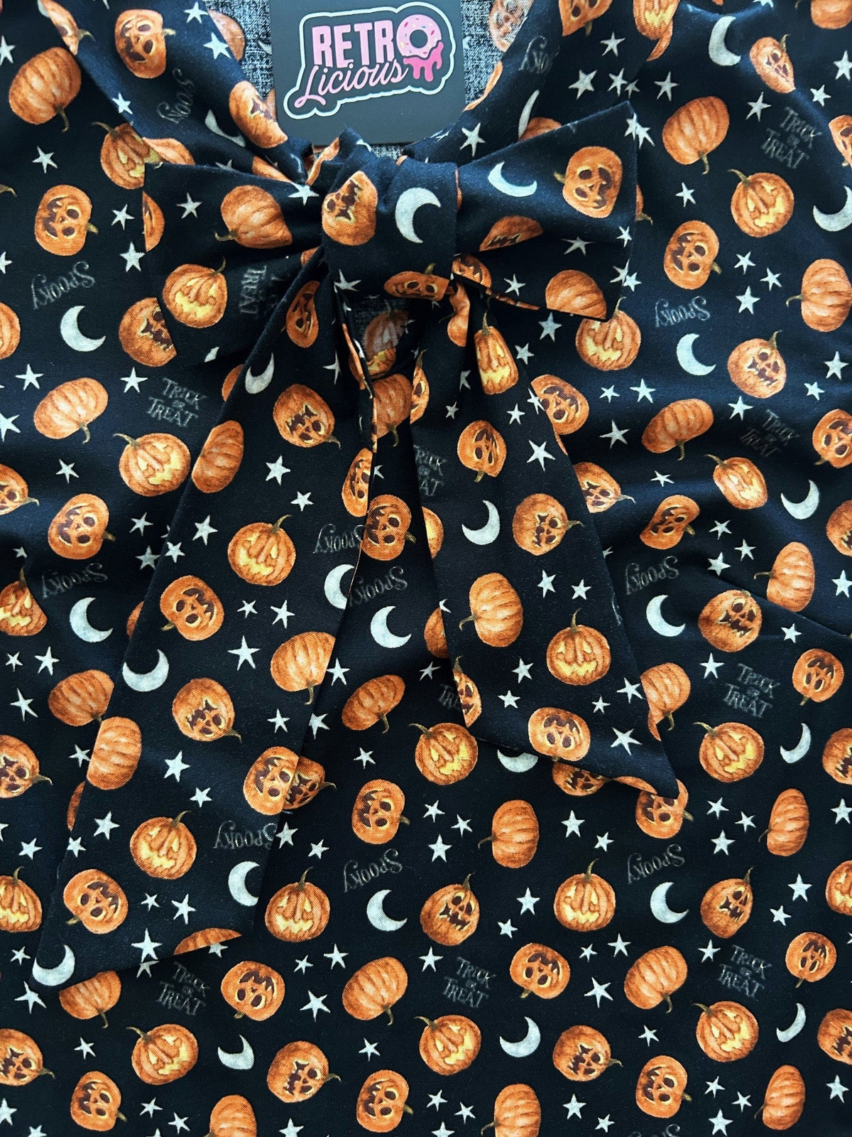 Jack-o’-lantern Bow Top - Plus Sizes only