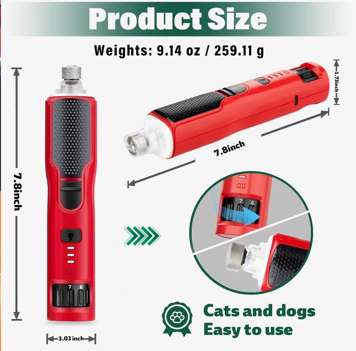 PawGlow Nail Grinder