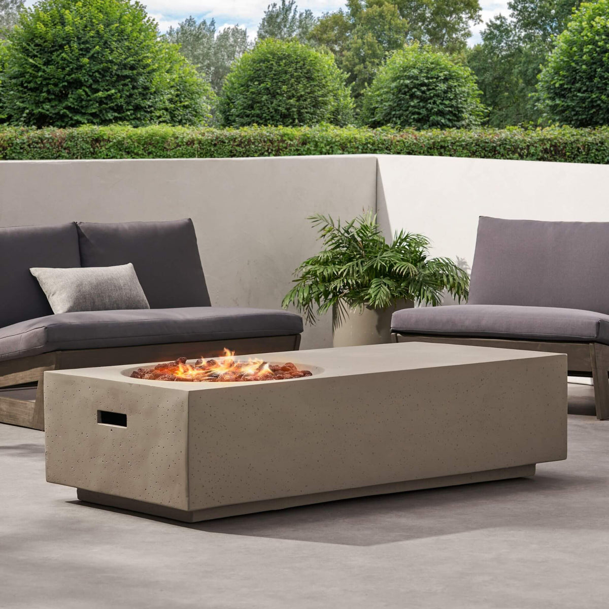 Premium 56-Inch Modern 50K BTU MGO Fire Pit Coffee Table (SAK17643)