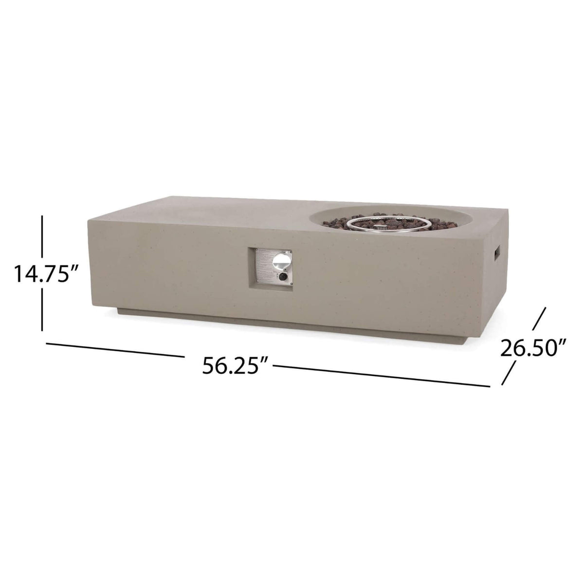 Premium 56-Inch Modern 50K BTU MGO Fire Pit Coffee Table (SAK17643)