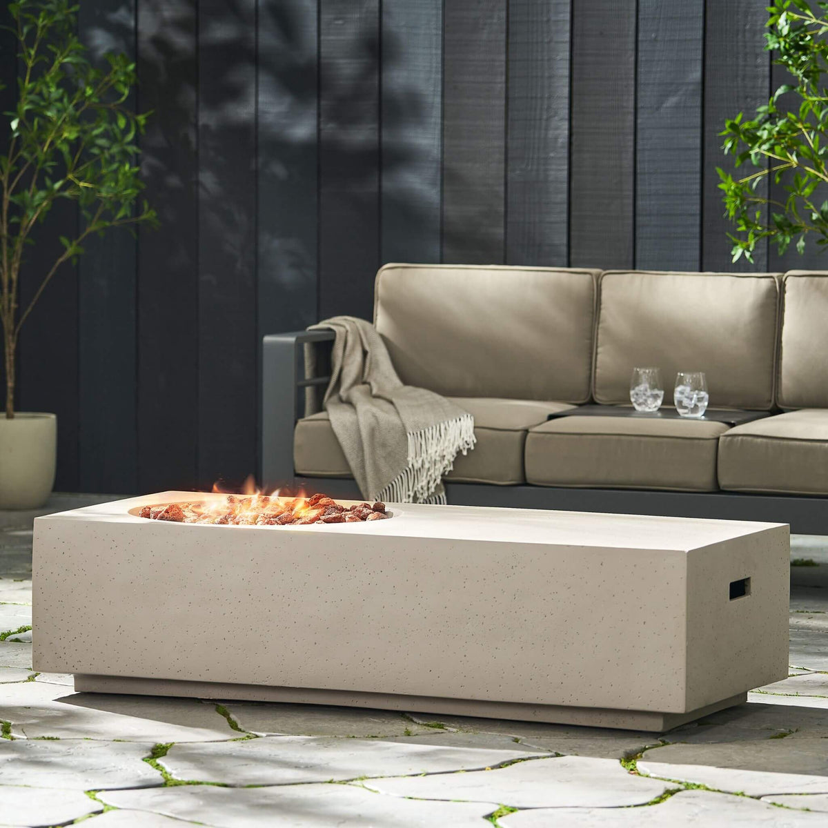 Premium 56-Inch Modern 50K BTU MGO Fire Pit Coffee Table (SAK17643)