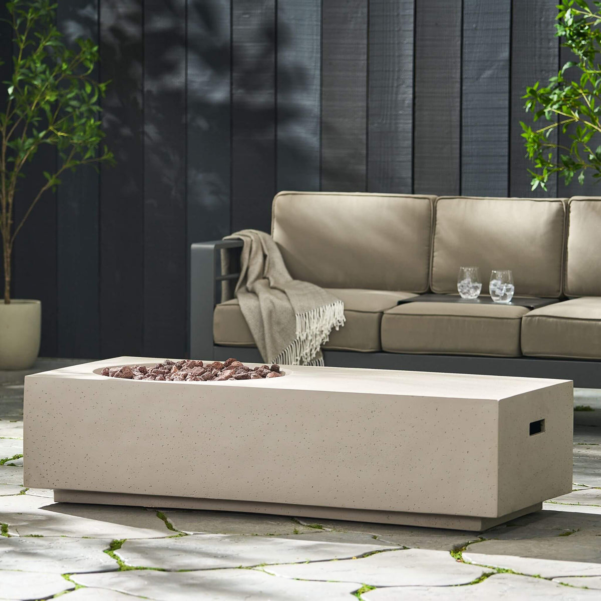 Premium 56-Inch Modern 50K BTU MGO Fire Pit Coffee Table (SAK17643)