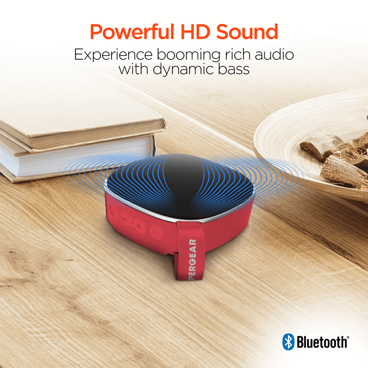 HyperGear Fabrix Mini Wireless Speaker - Red