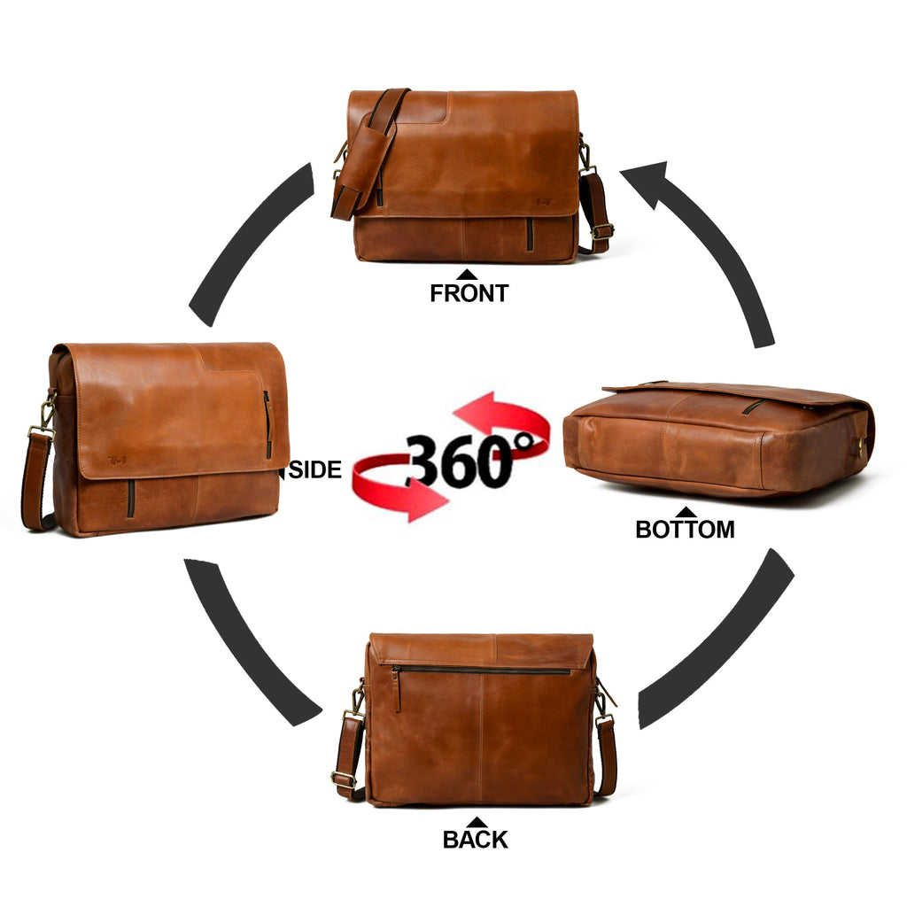 Wilson Tan Leather Crossbody Bag