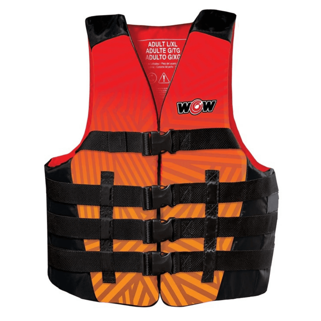 WOW Watersports Vis-Wave Adult Life Vest Red