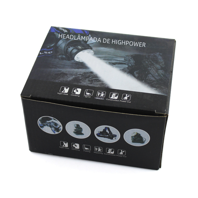 T6 Rechargeable LED Headlamp with Zoom for Outdoors