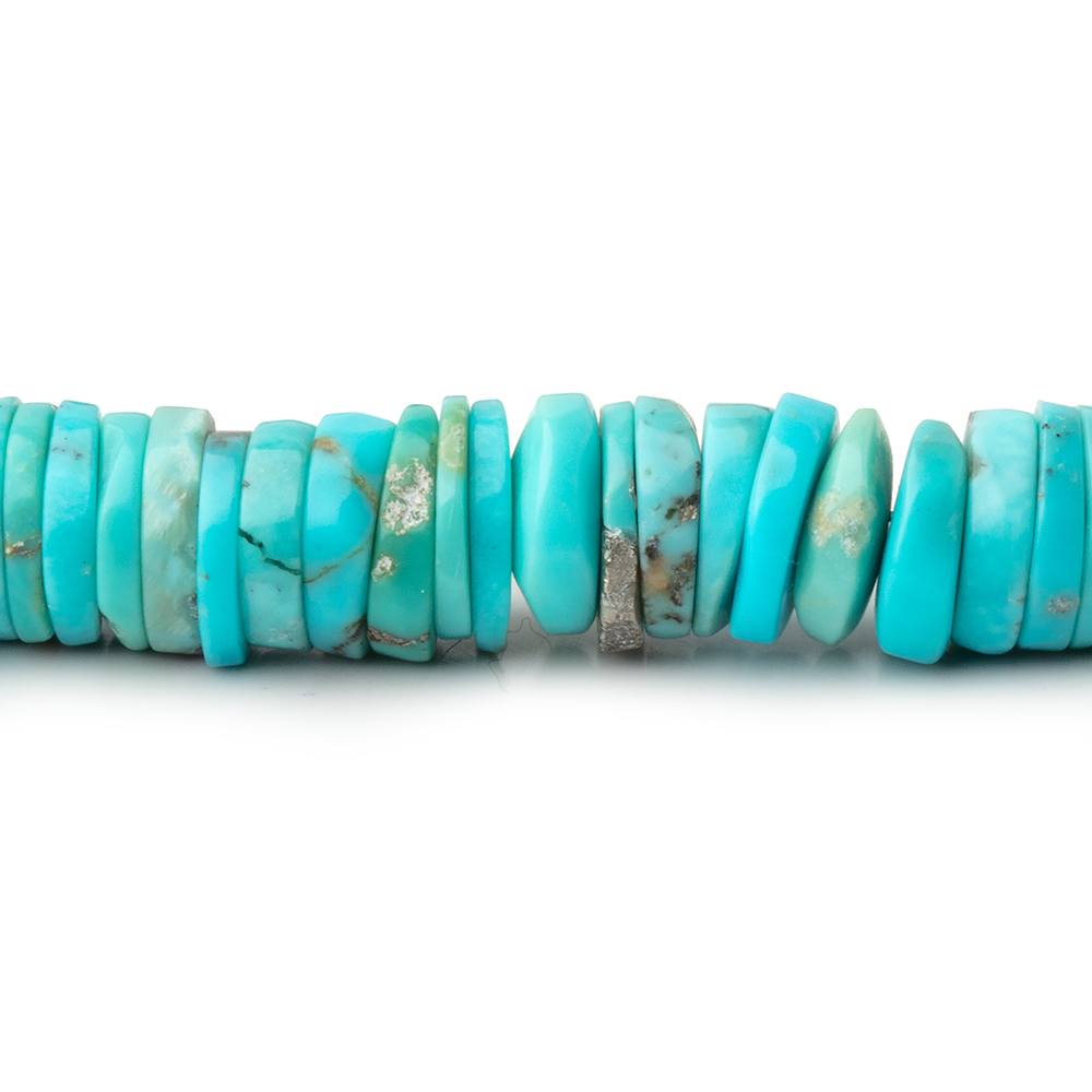 7-8mm Sleeping Beauty Turquoise Plain Heishi Beads 14 inch 215 pieces