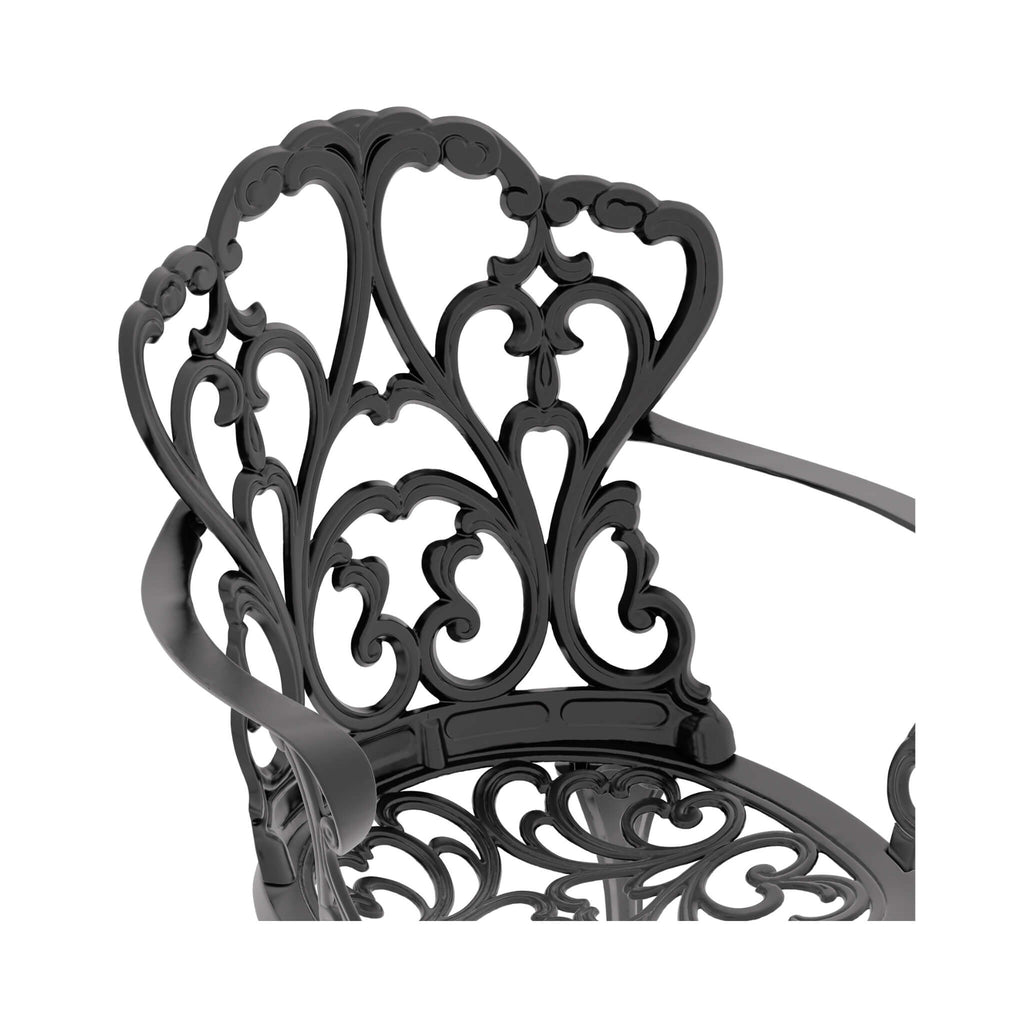 7-Piece Cast Aluminum Patio Furniture Set With Black Frame And Off-White Cushions (SAK12948)