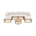 7-Piece Outdoor All-Weather Rattan Patio Sofa Set With Cushions (SAK47230)