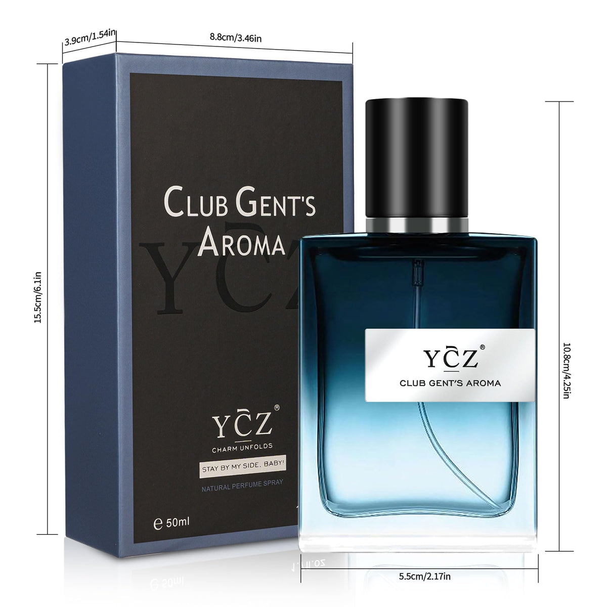 YCZ Men's Cologne Collection – 1.7 oz Long-Lasting Eau de Parfum (9 Scents)