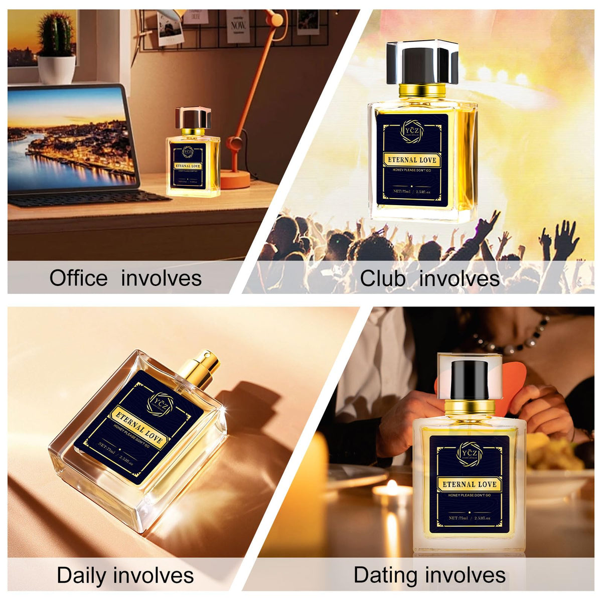 YCZ Men's Cologne Collection – 1.7 oz Long-Lasting Eau de Parfum (9 Scents)