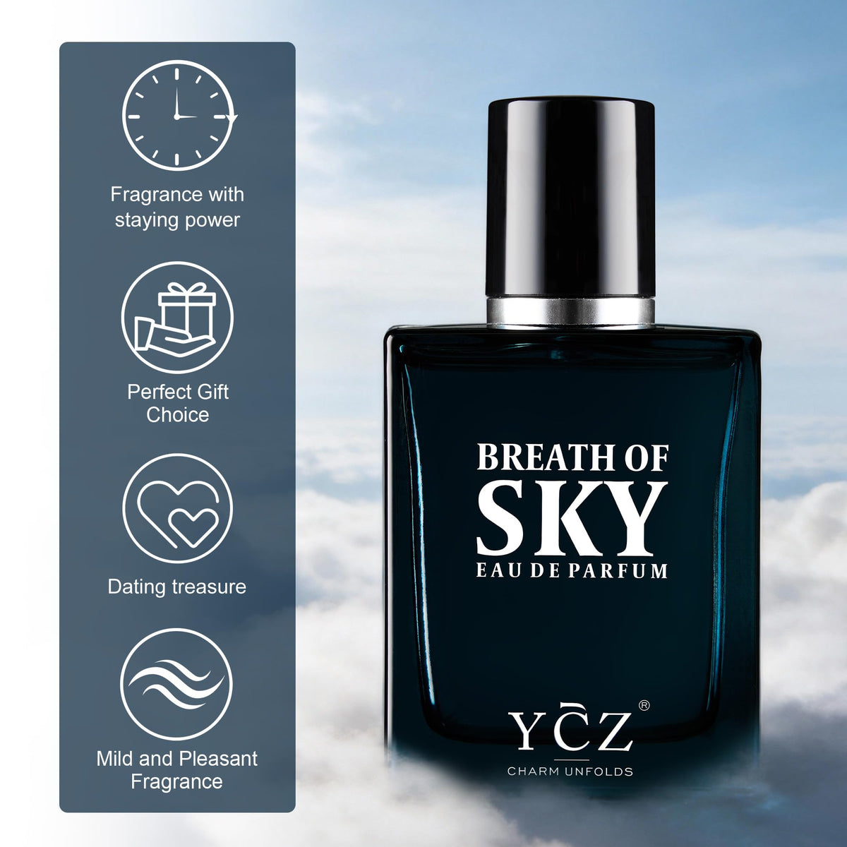 YCZ Men's Cologne Collection – 1.7 oz Long-Lasting Eau de Parfum (9 Scents)