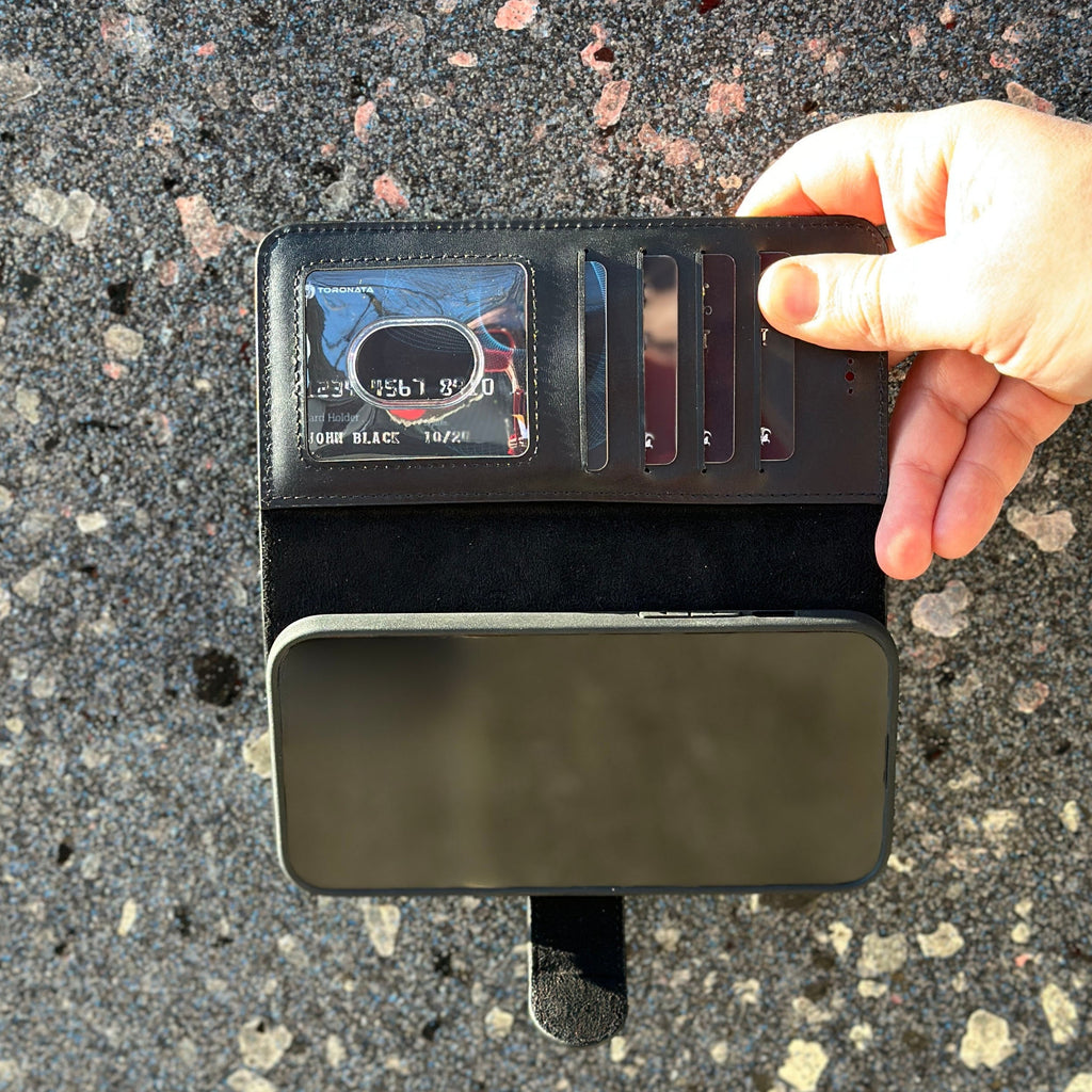 Vegas Premium Leather iPhone 15 Plus Wallet Case with MagSafe | Detachable RFID Blocking Luxury Wallet