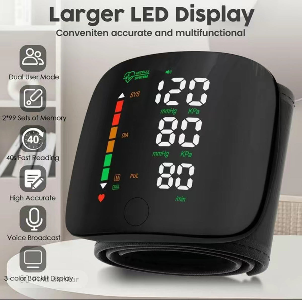 PulseTrack Wrist Monitor