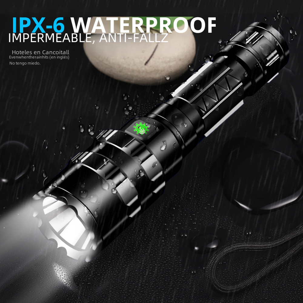 Mini USB Rechargeable 10W LED Tactical Flashlight