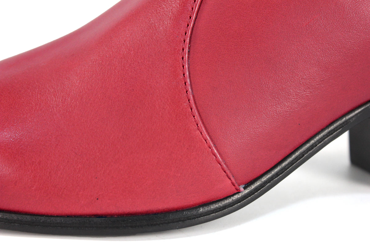 OSSTONE Men Chelsea Ankle Boots Leather Heeled Boots With Side Zipper Cuban Heel Dress Boots Disco Shoes OS-JY051