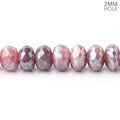 8-8.5mm Mystic Mauve Moonstone 2mm Large Hole Faceted Rondelles 8 inch 36 Beads