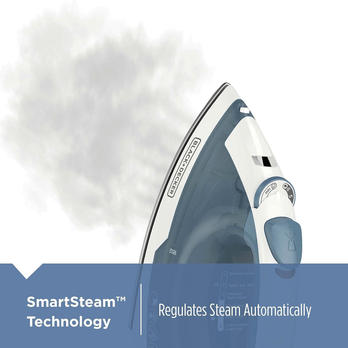 Black & Decker Easy Steam Compact Lightweight Iron - REFURBISHED